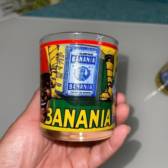 Banania Vintage Glasses Set of Three Made In Italy Advertisement Dejeuner Sucre - Picture 13 of 14